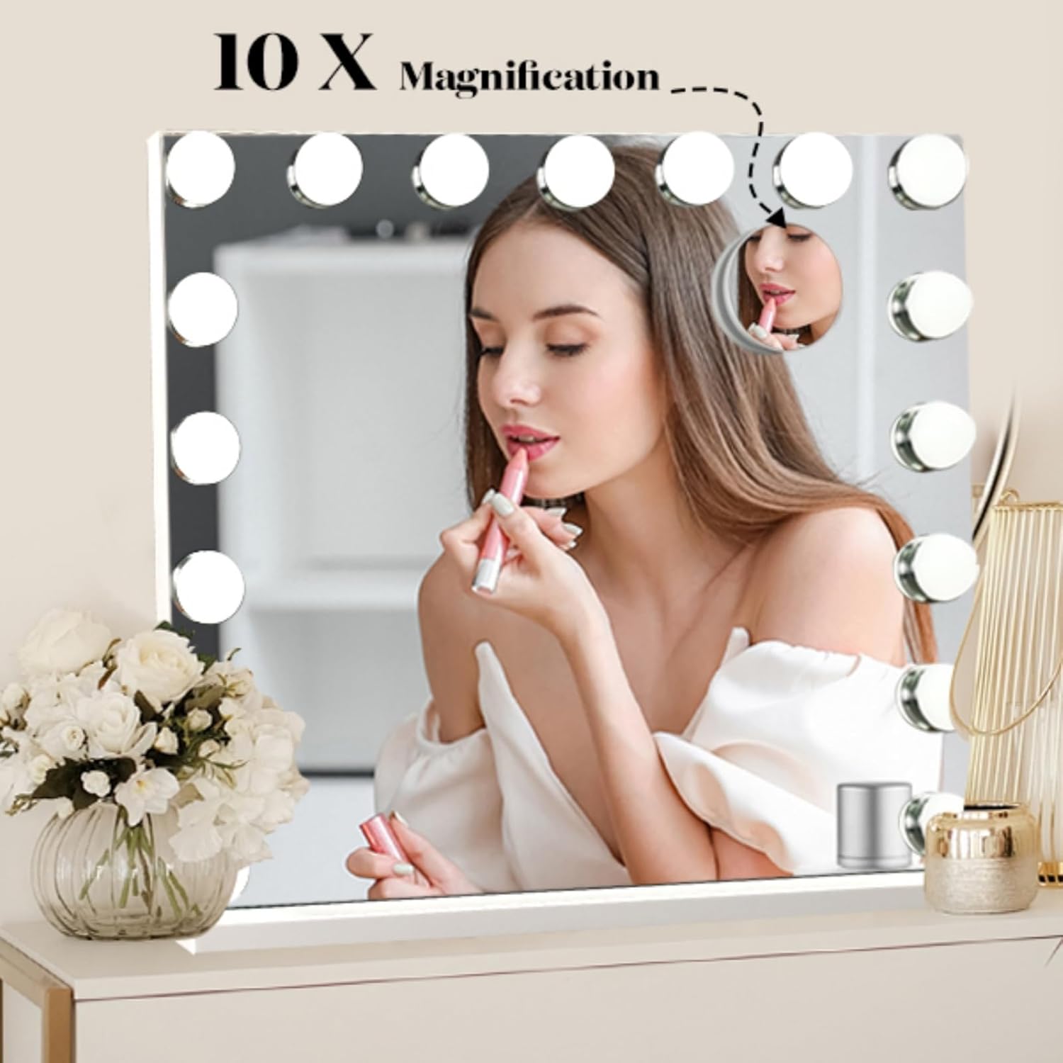 Vanity Mirror with Music LED Lights