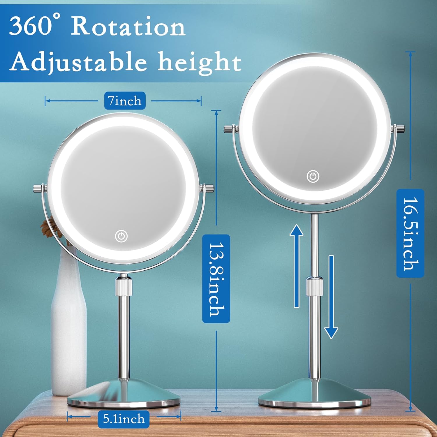 Niuphia Vanity Mirror with Lights