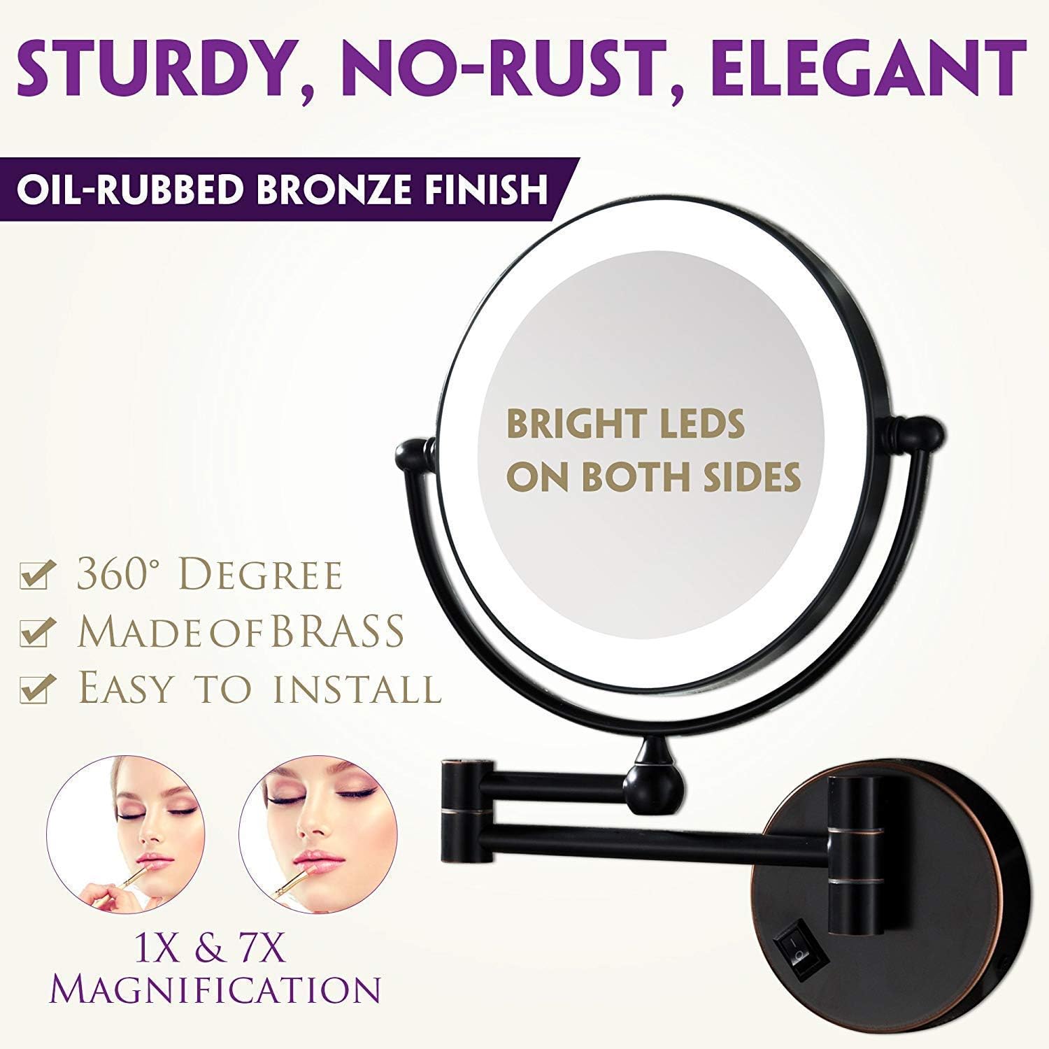 LCARY Compact Makeup Mirror