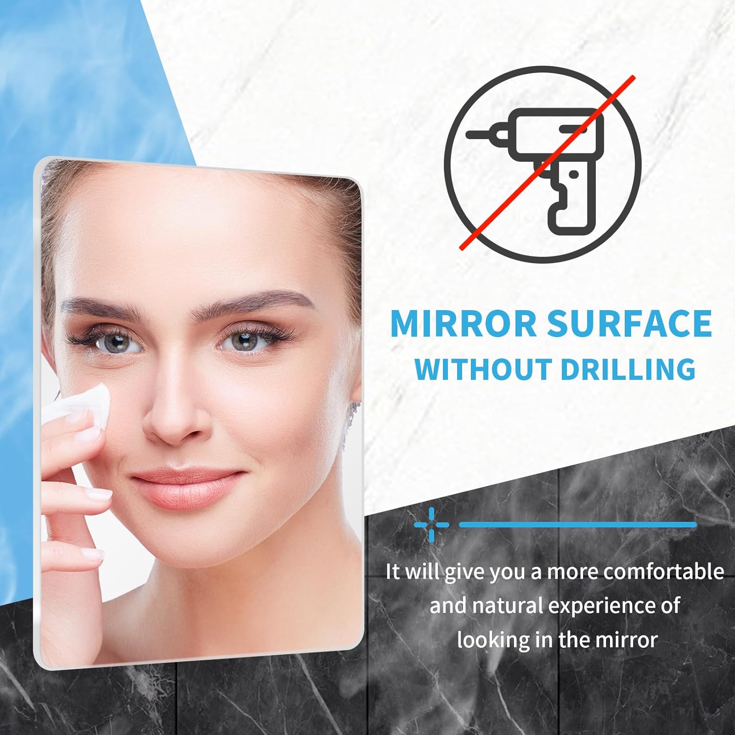 Fog-Free Shaving Mirror with Razor Holder