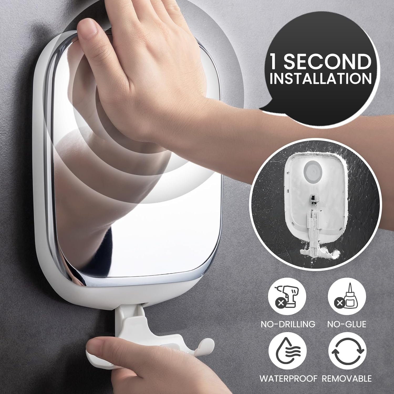 Ergonomic Fog-Free Showers
