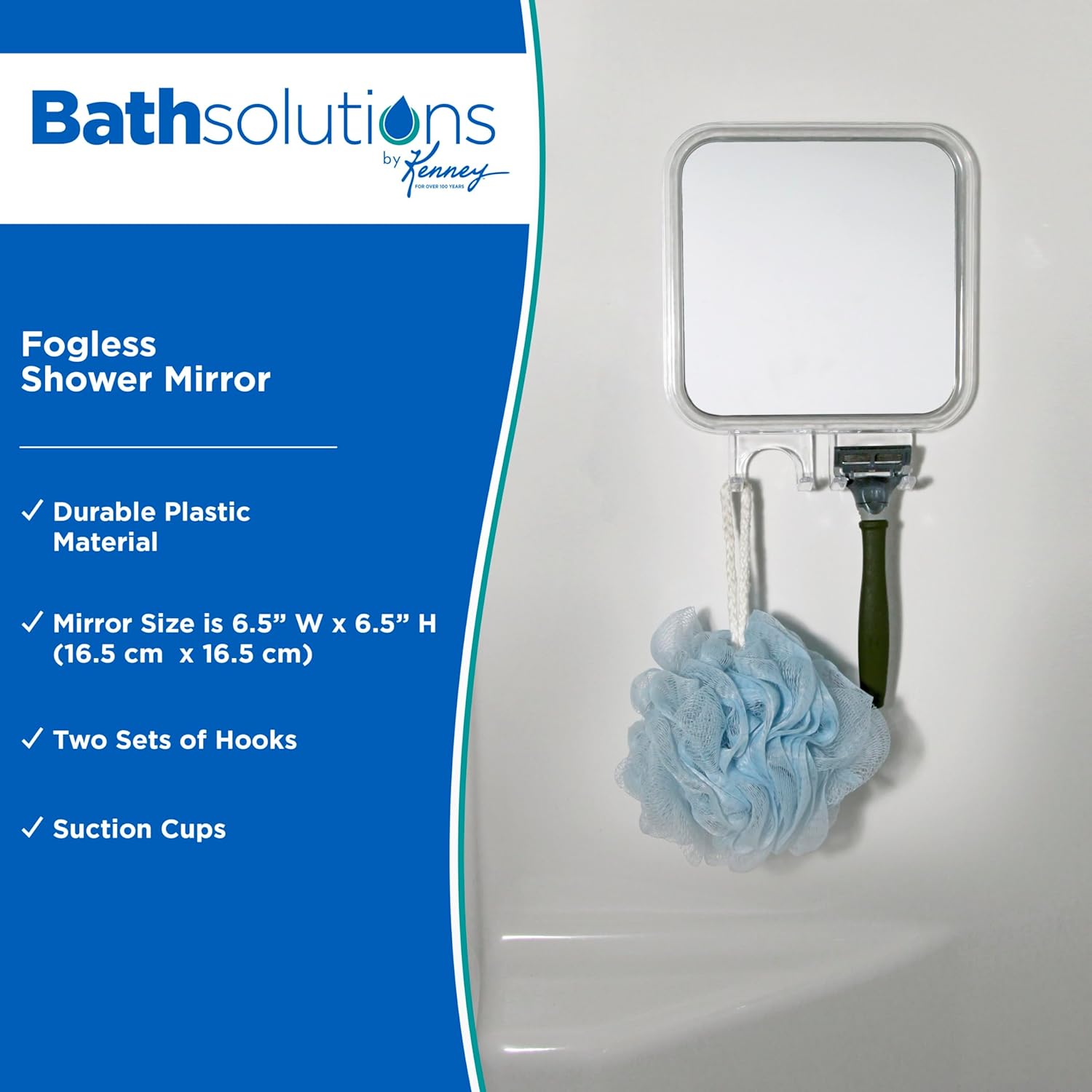 Kenney Fogless Shower Mirror Grey