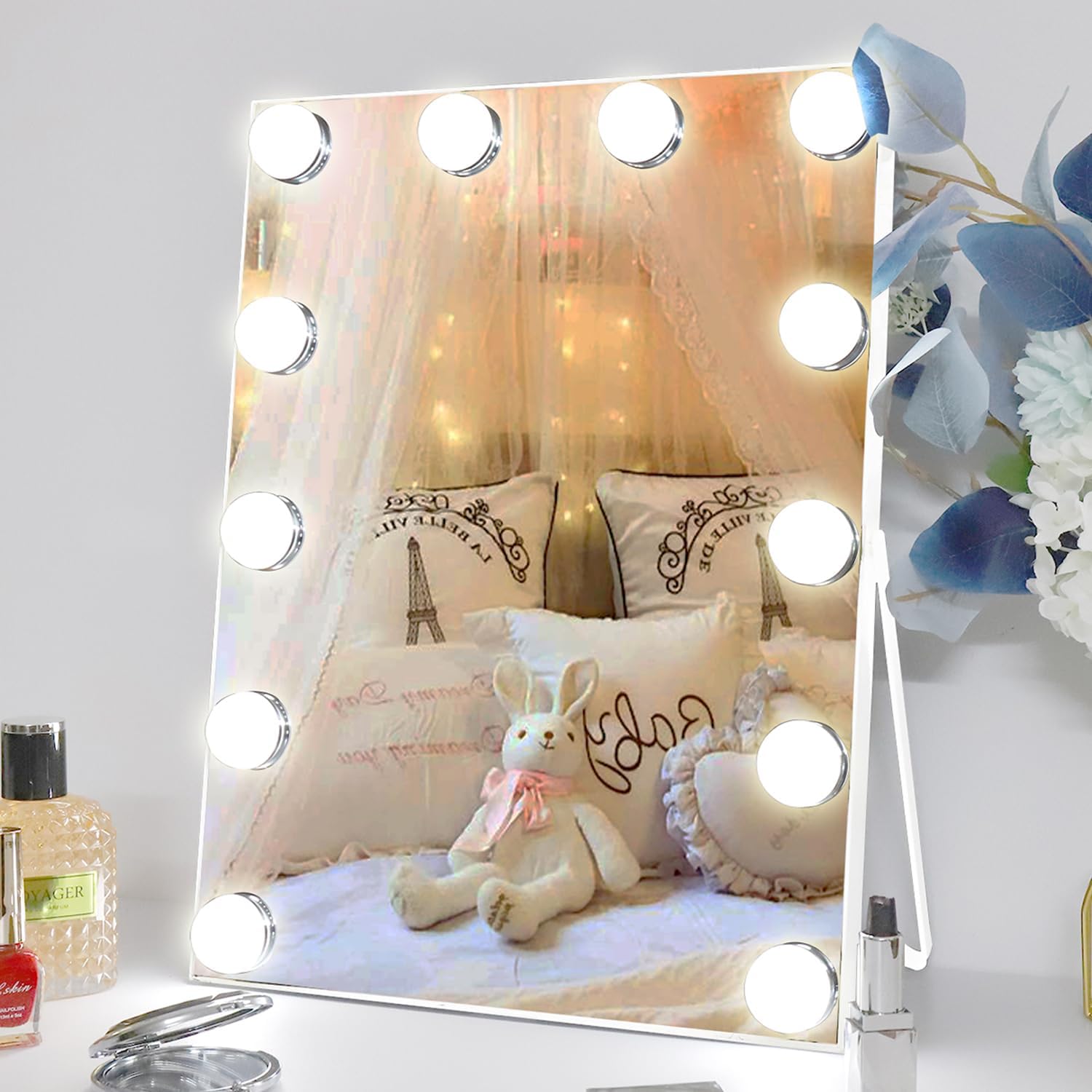 Exquisite Diamond LED Makeup Mirror