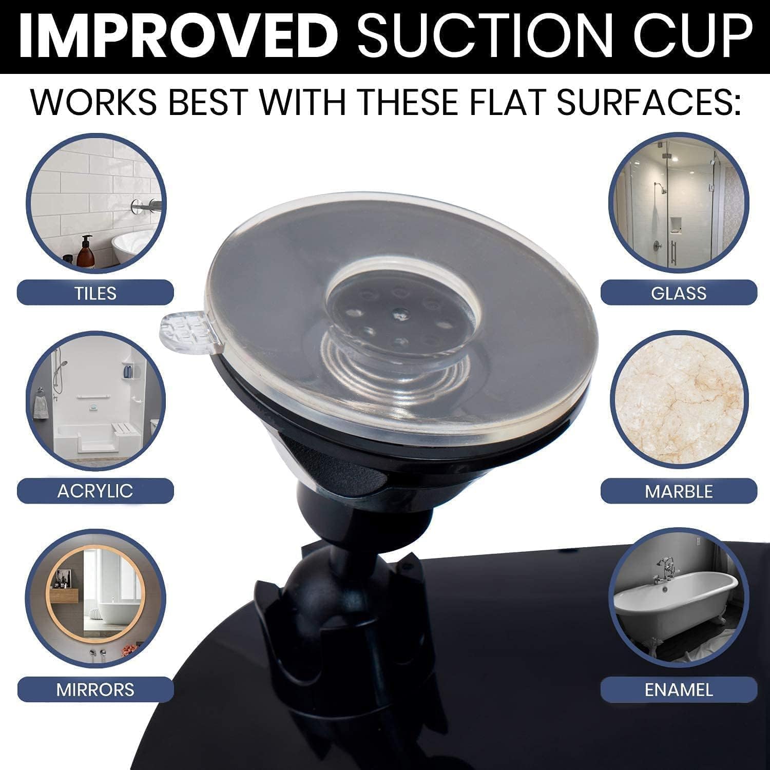 MIRRORVANA Dual Antifog Shower Mirror with Razor Holder