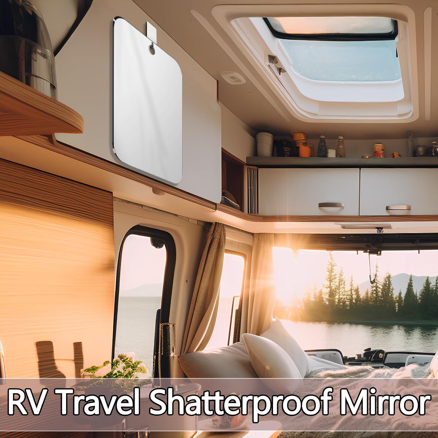 2-Piece Shatterproof Shoe and Travel Mirror for Safe Use