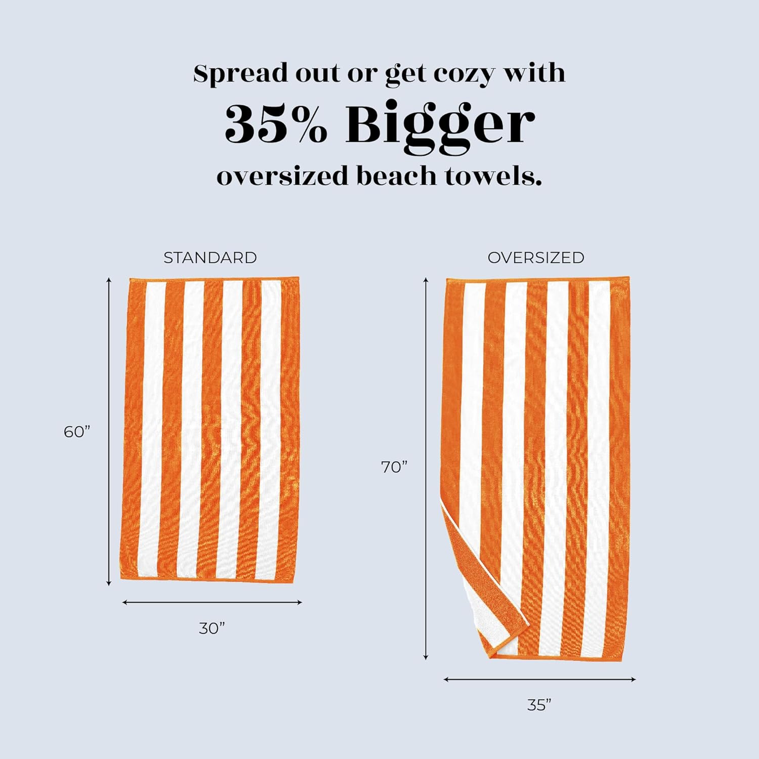 Great Bay Home Quik-Dry 100 Cotton Velour Oversized Beach Towel