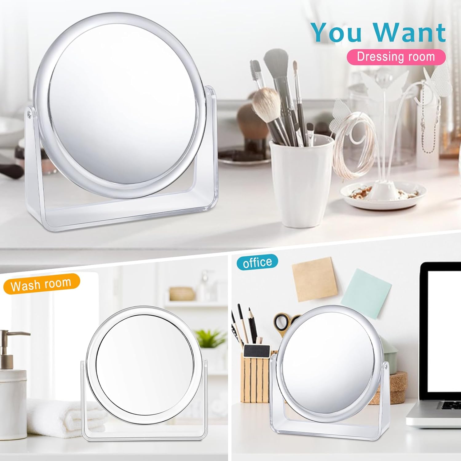 Stylish 15X Vanity Mirror for Women