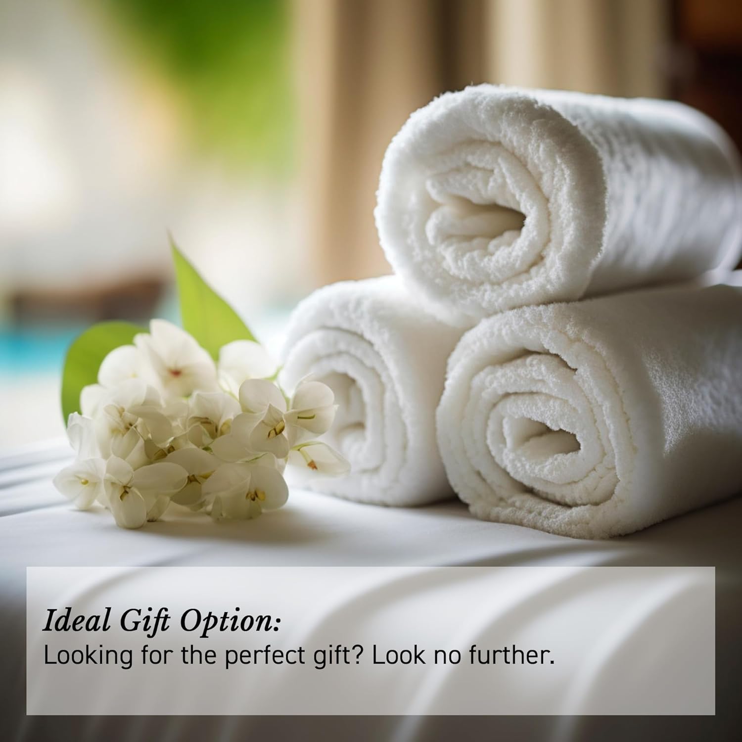 UpThrone Luxury 6-Piece Cotton Bath Towel Set