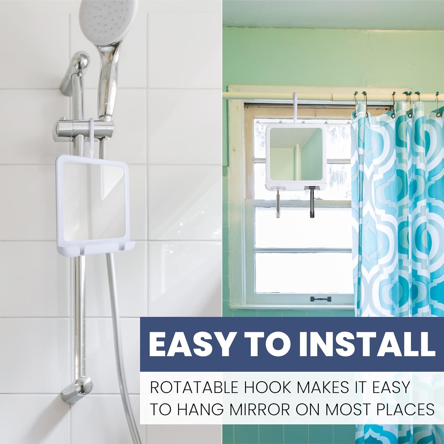 MIRRORVANAdual anti-fog shower mirror