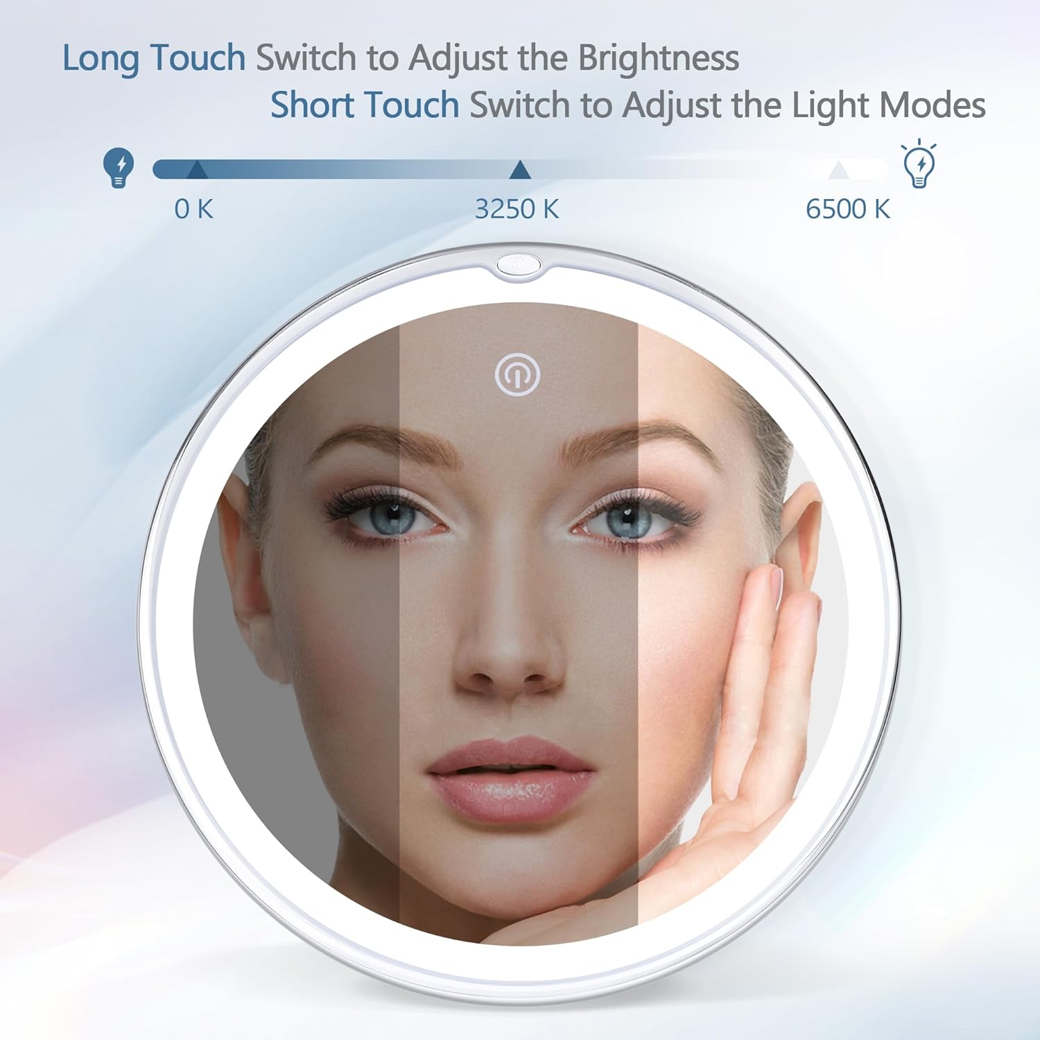 Strip-Down 30X Magnifying Mirror with Light for Precision Makeup