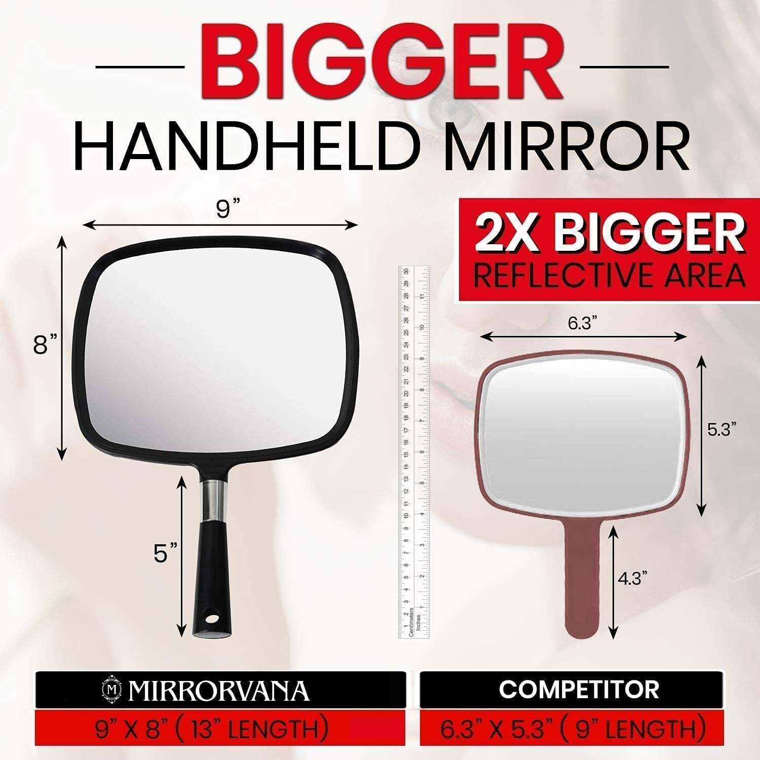 MirrorVana Luxury Hand Mirror with Comfort Handle