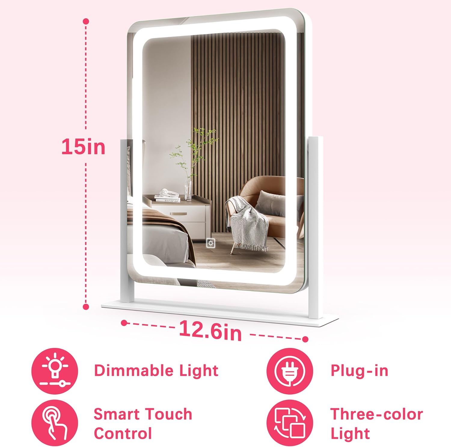 Stylish Vanity Mirror with Lights for Makeup Skincare