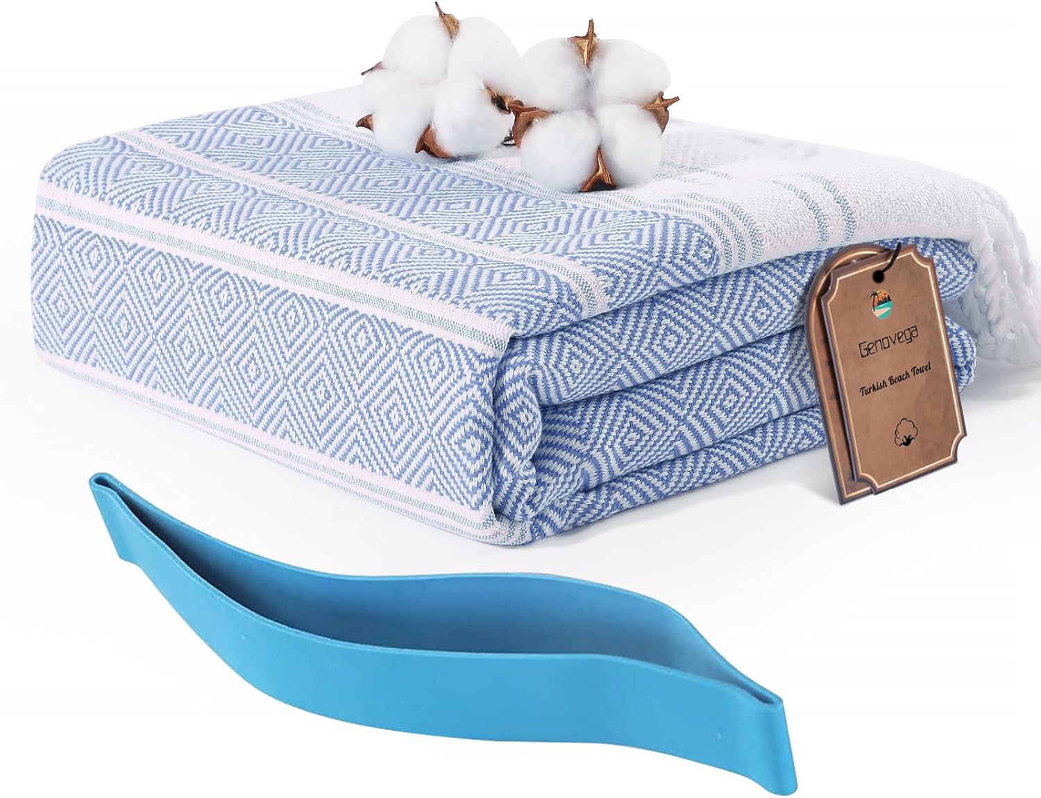 Genovega Luxury Beach Towels - Bulk Set for Beach Pool Gym More