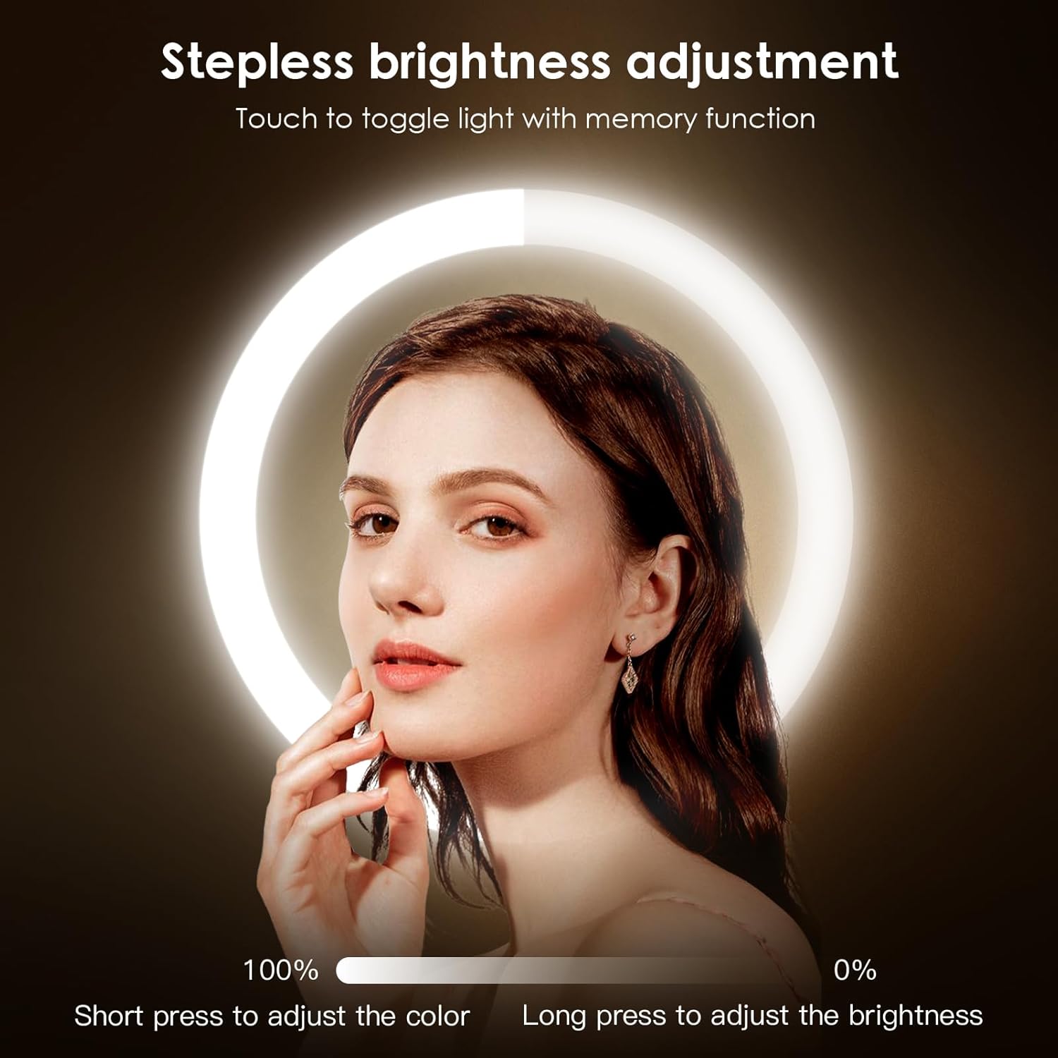 MNIENT Wall-Mounted Lighted Makeup Mirror