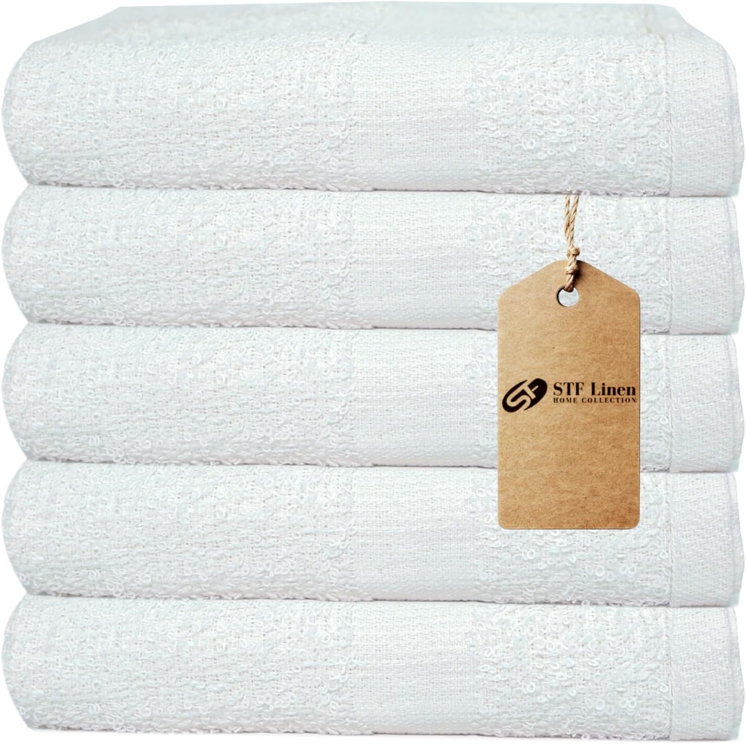 24-Piece White Bath Towels
