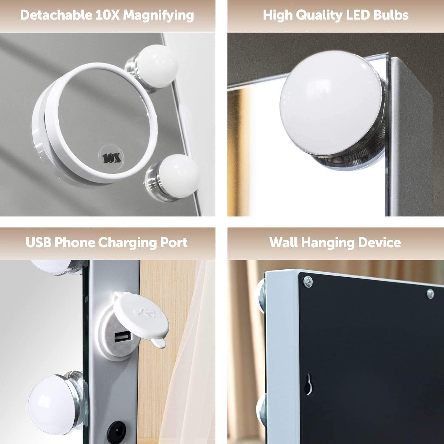 HD Vanity Mirror with Light