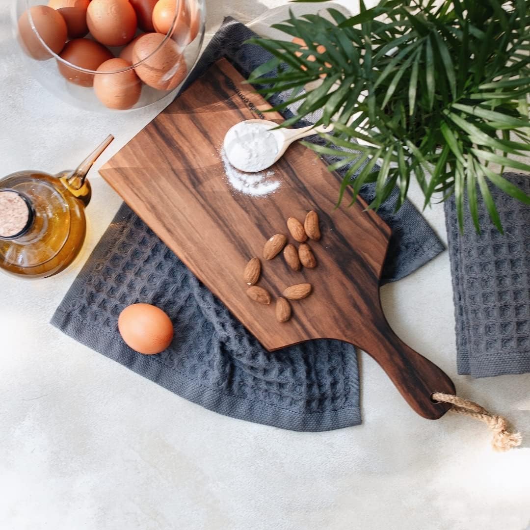 Waffle Washcloths Set - 100 Turkish Cotton Eco-Friendly Kitchen Towels