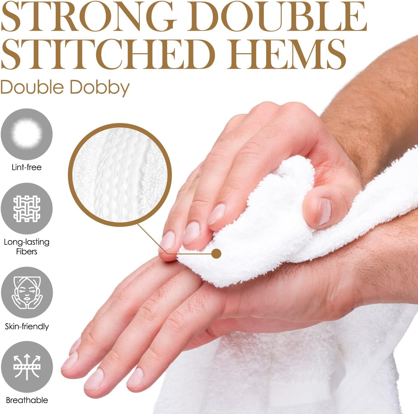 Elaine Karen White Wash Cloths