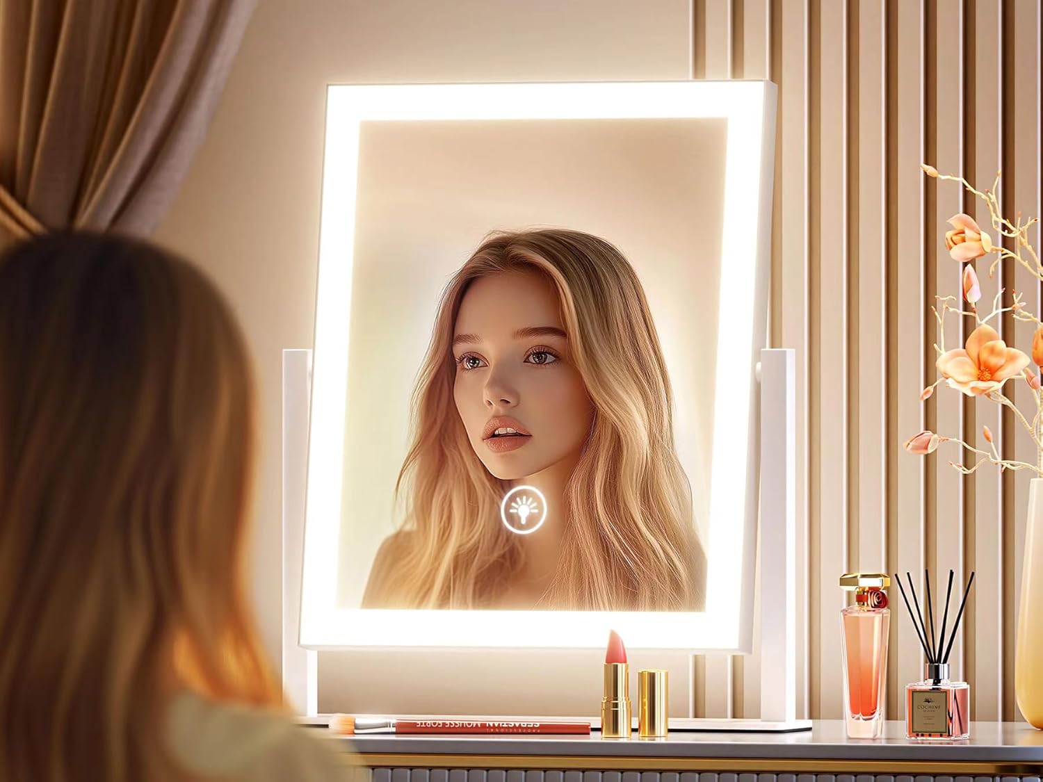 Gvnkvn 152 Smart Vanity Mirror with Touch Control and 10X Magnification