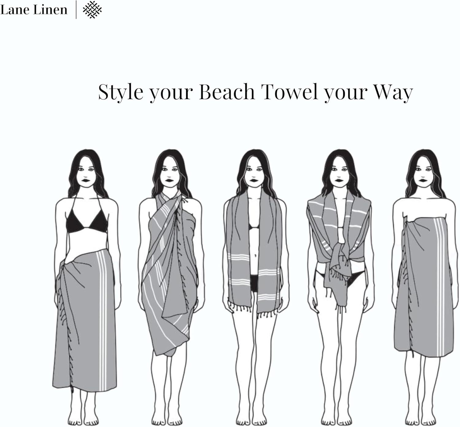 LUXE 6-Piece Beach Towels Set