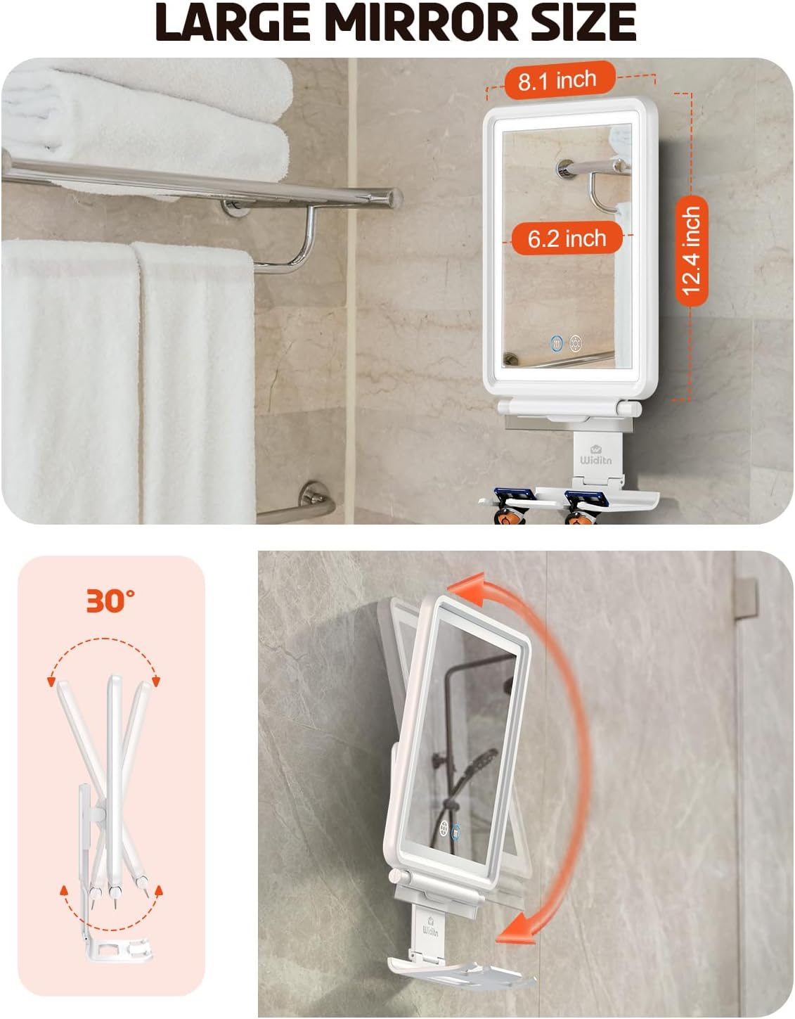 Experience a Smooth Shave with the Widitn Heated Shower Mirror