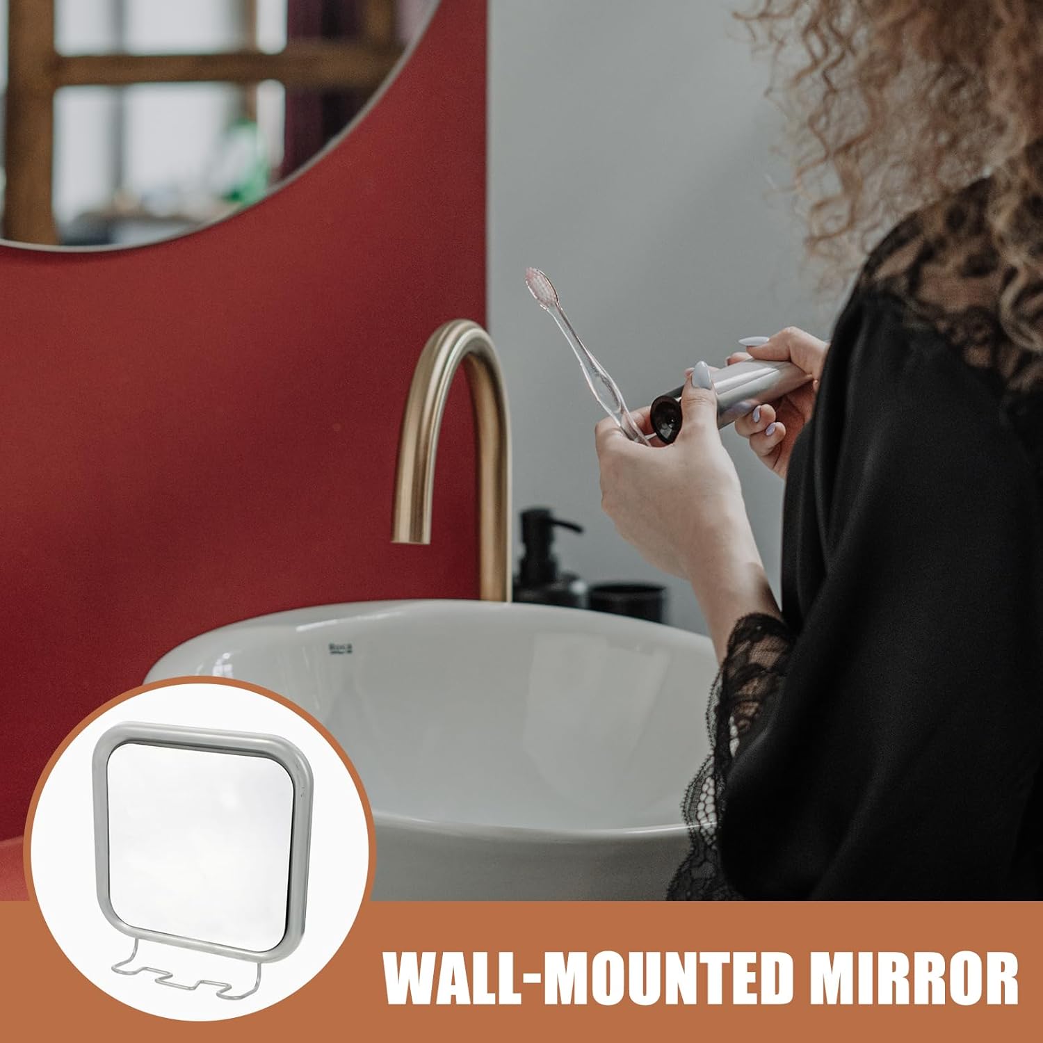 Nolitoys Portable Fogless Shower Mirror with suction cups