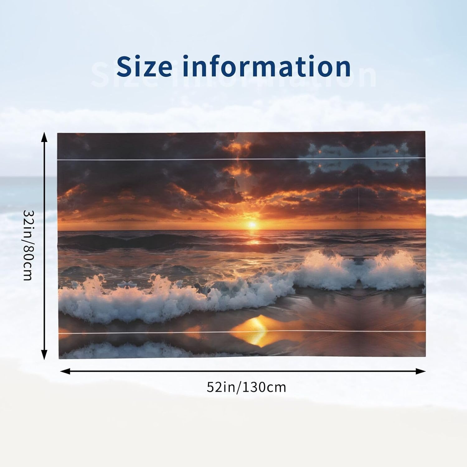 Sunset Beach Microfiber Bath Towel