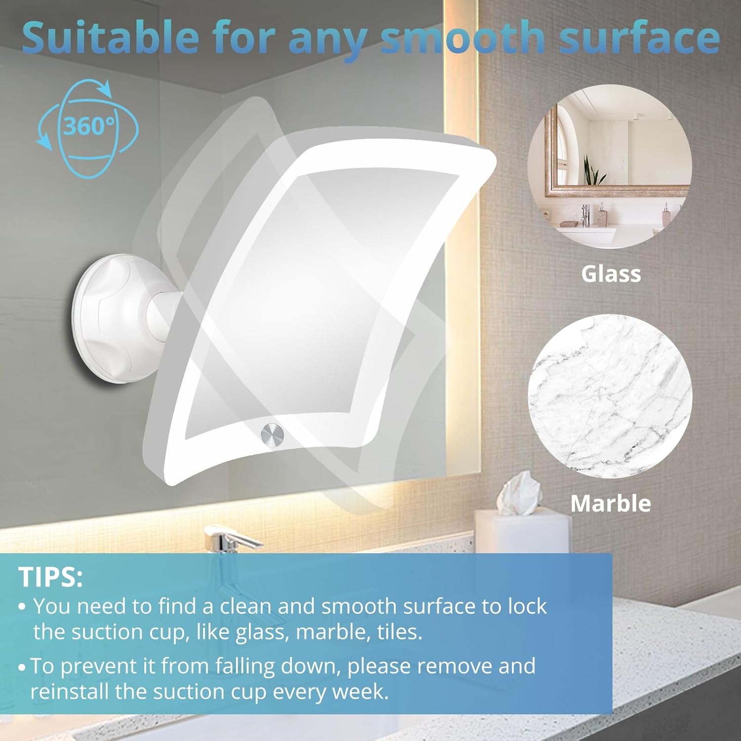 Fabuday 20X Magnifying Mirror with LED Light for MakeUp Skincare