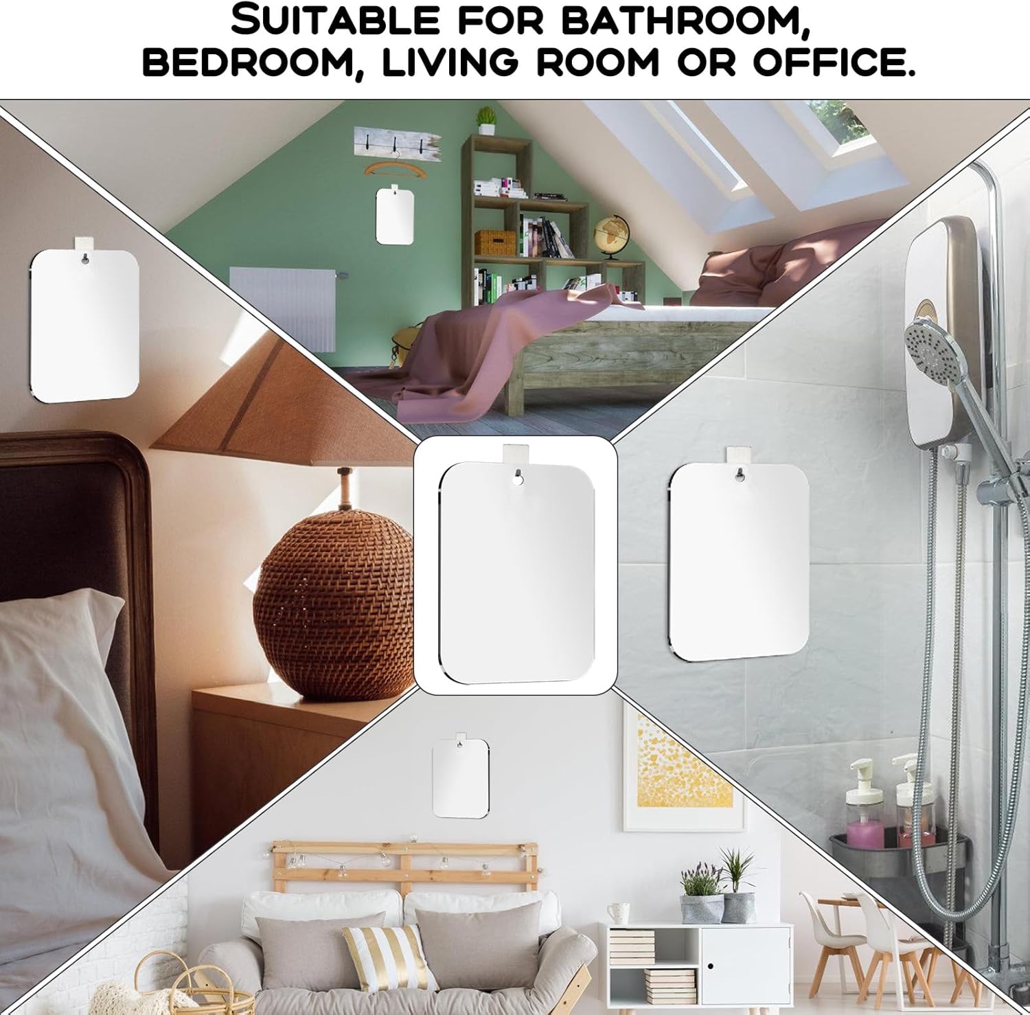 Anti-Fog Shatterproof Portable Mirror