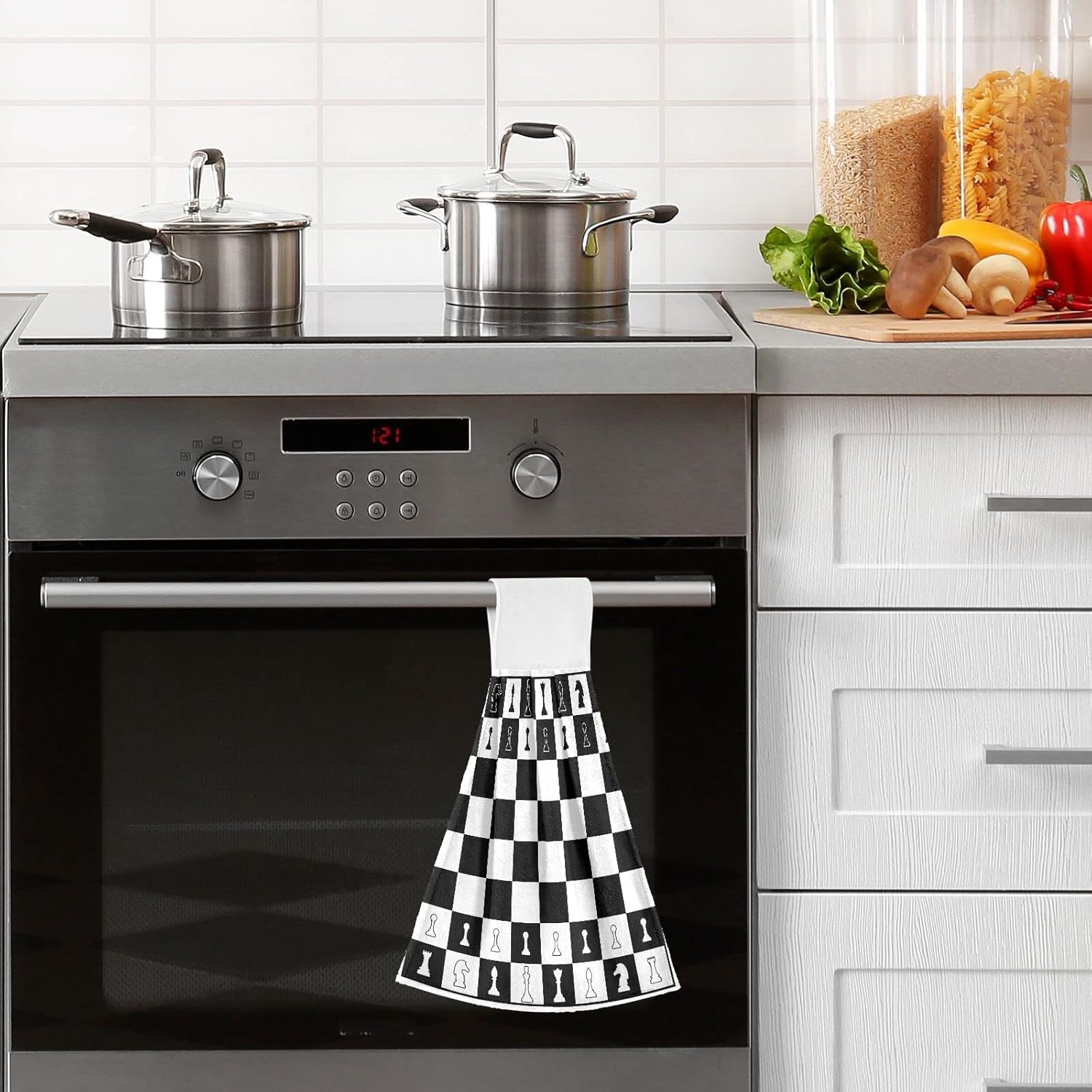 Chess Silhouettes Stay Dry Multi-Functional Kitchen Towels