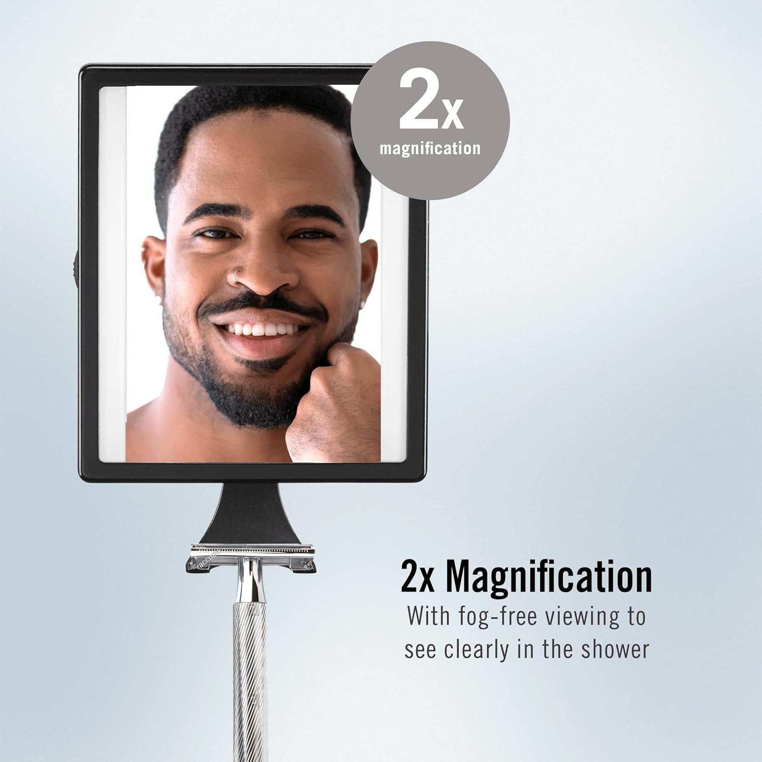 ConairMan Fogless LED Mirror 2X Magnification for Shaving