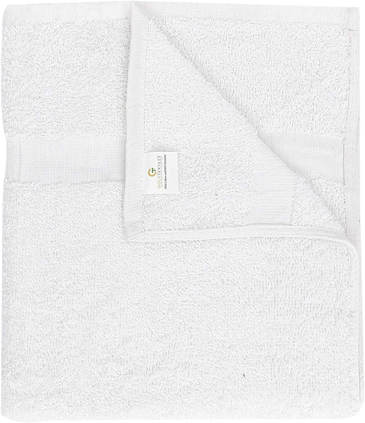 GOLDTEXTILES 60-Piece 22x44 Cotton Blend Bath Towels Lightweight Durable Multi-Purpose