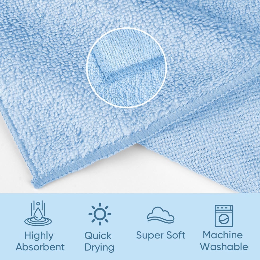 Premium Microfiber Washcloths Soft Absorbent forEveryday Use