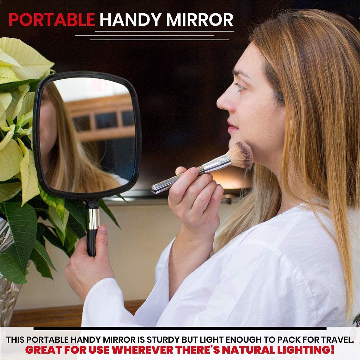 MirrorVana Luxury Hand Mirror with Comfort Handle