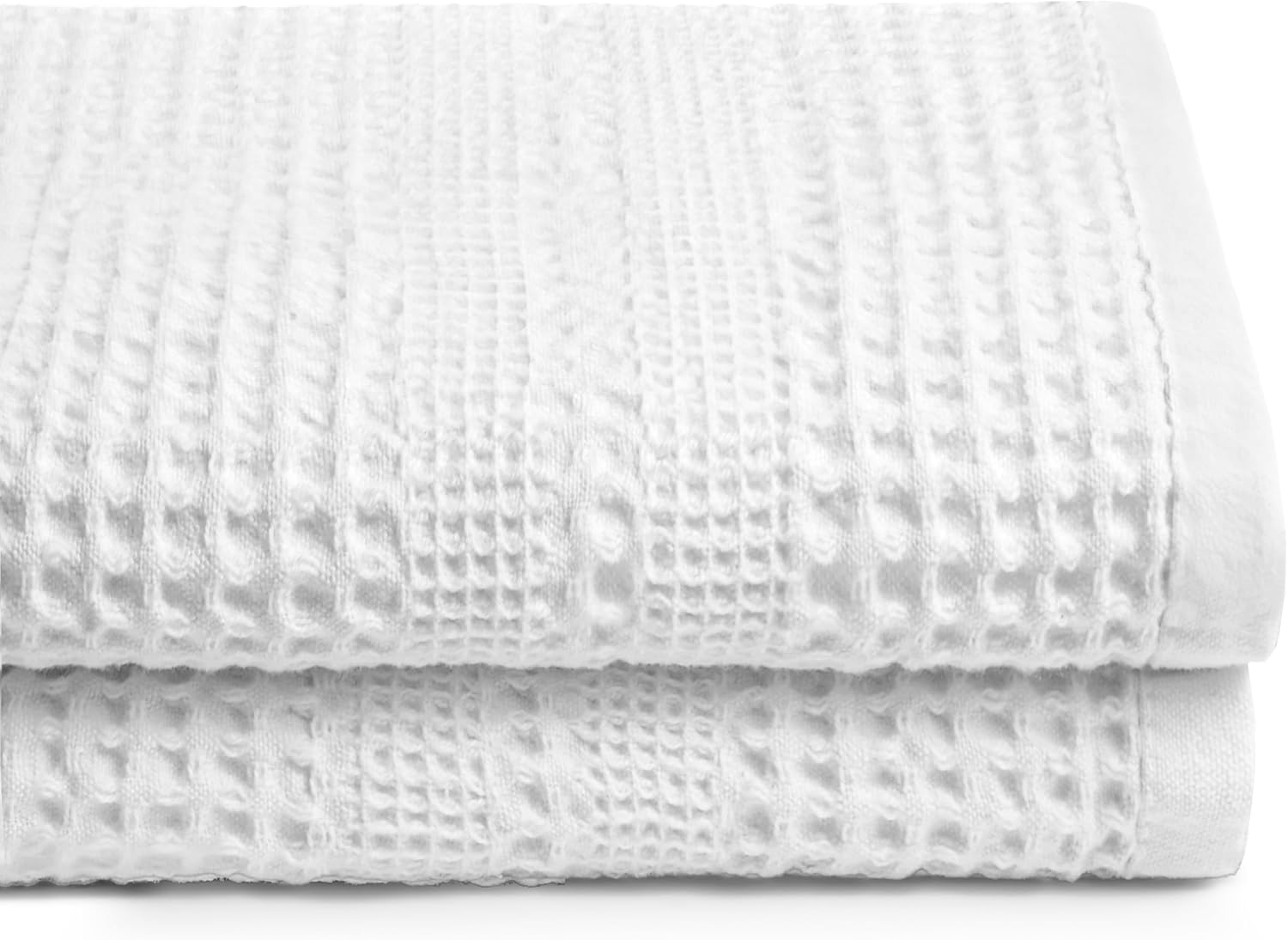 Elegant Large Waffle Towels for Bath Soft Cotton Set