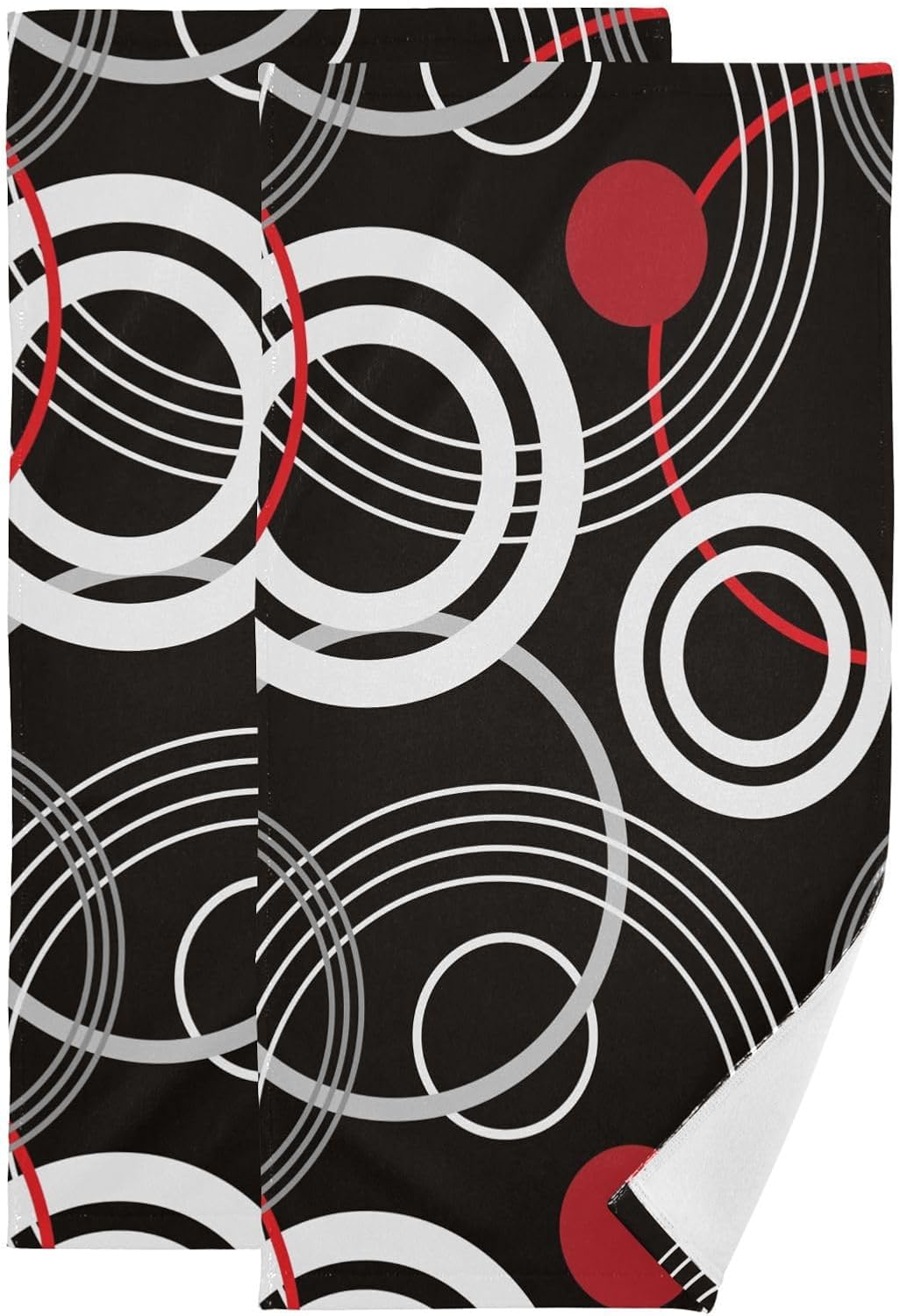 Geometric Retro Hand Towels Set