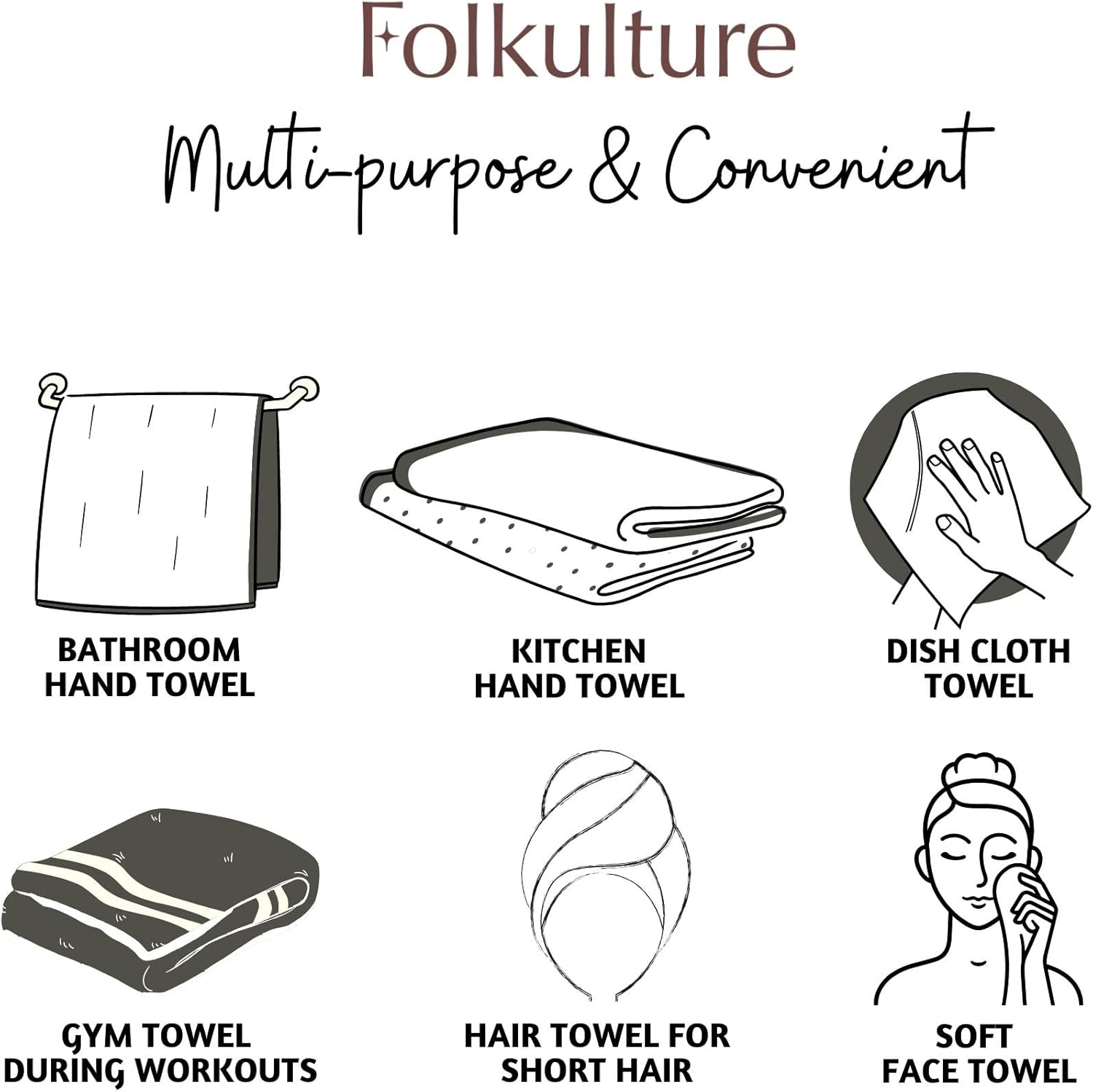 Folkulture Boho Hand Towels with Tassels Set of 2 1