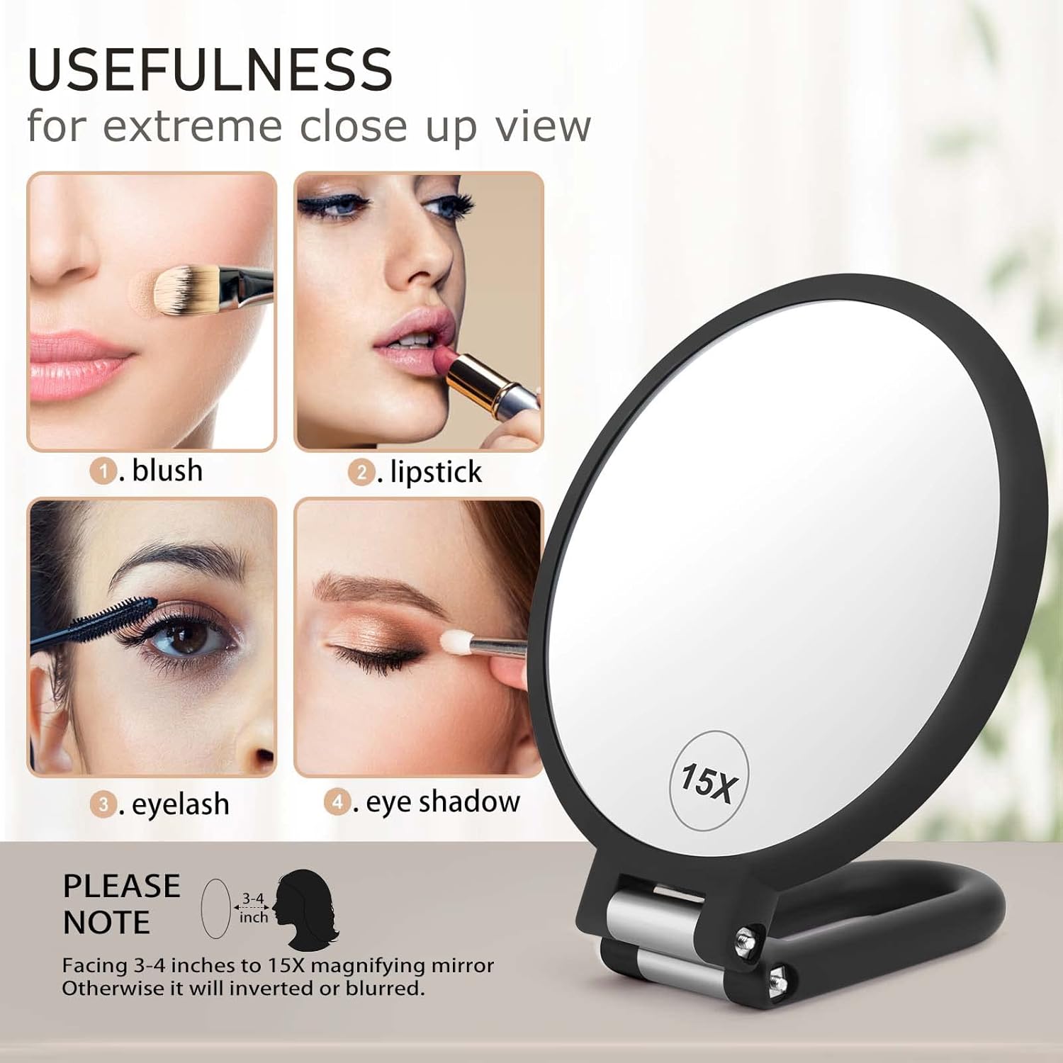 Magnifying Handheld Mirror for Makeup