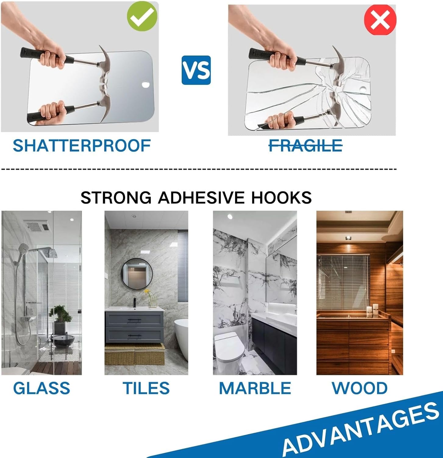 Stylish ShOWER Mirror for Grooming