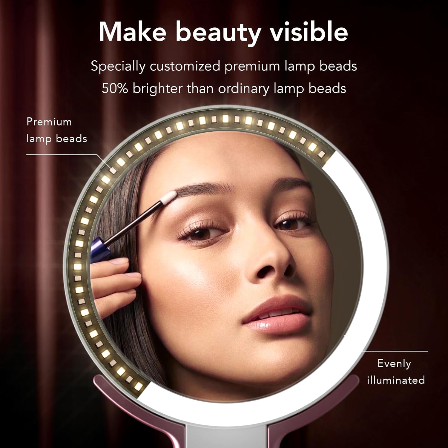 LitBear Rechargeable Dual-Sided Makeup Mirror