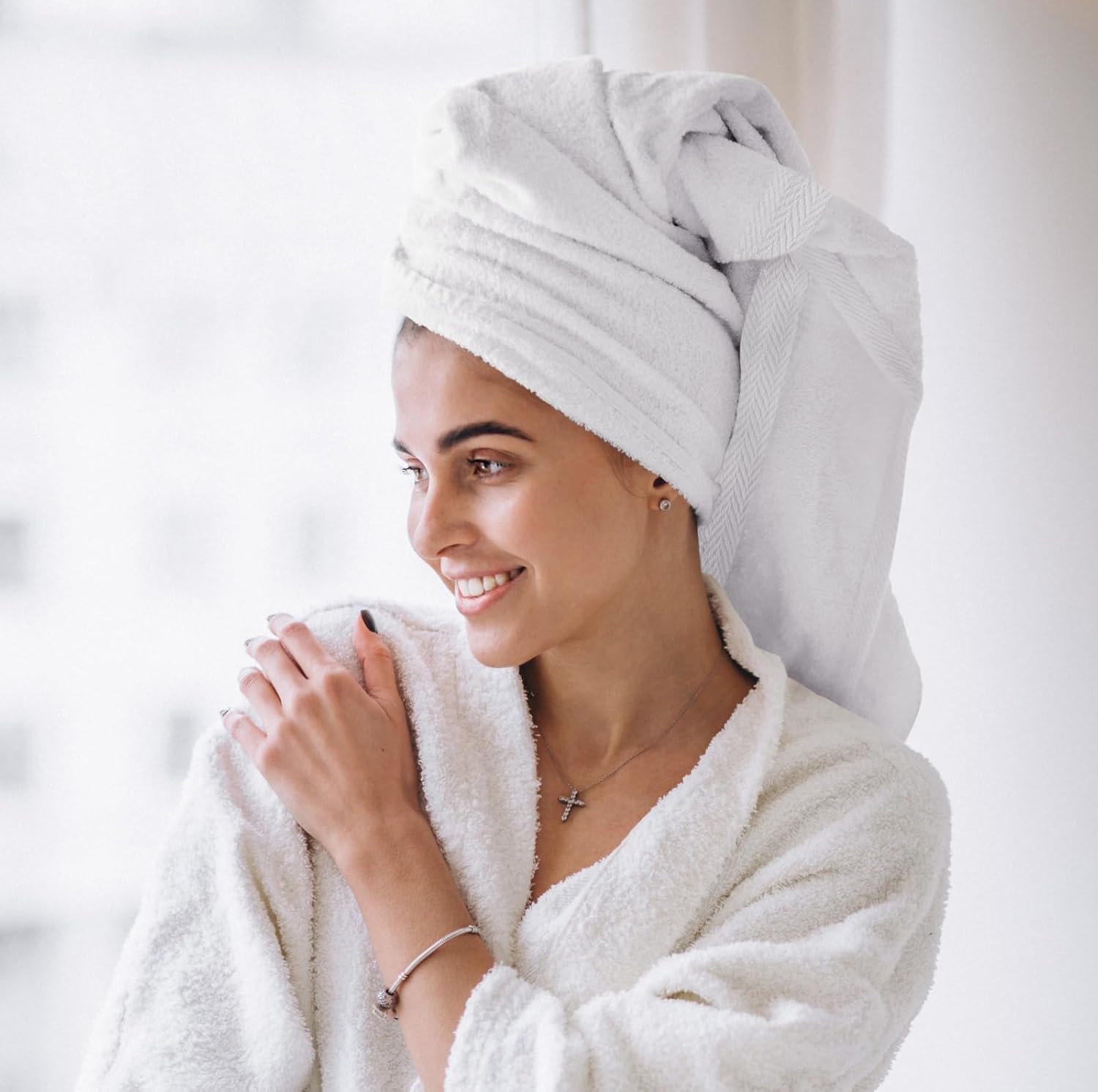 100 Cotton Premium Bath Towels - Soft Luxurious 24x48 Set