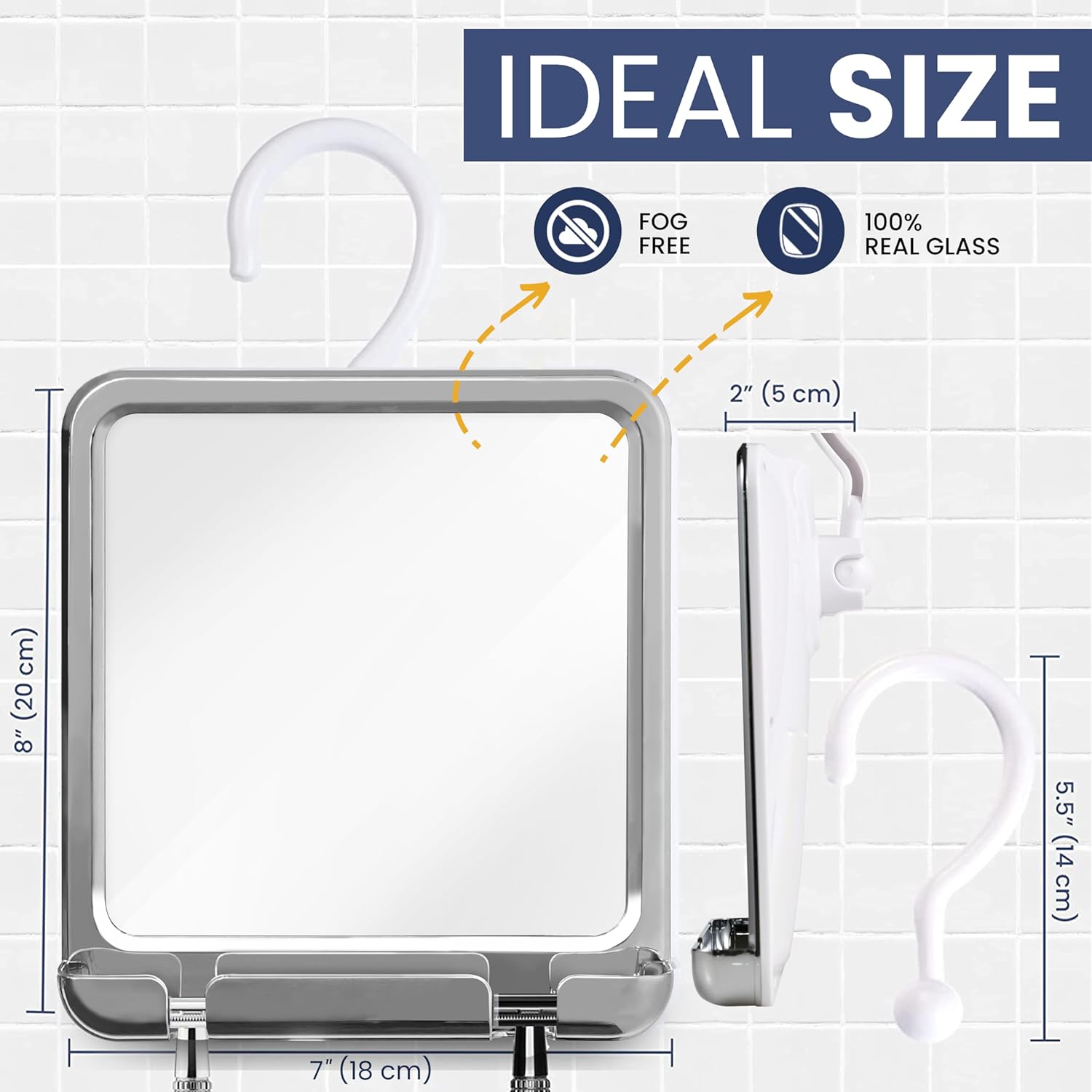 MirrorVana - Fogless Shower Mirror for Grooming Glow in the Sun