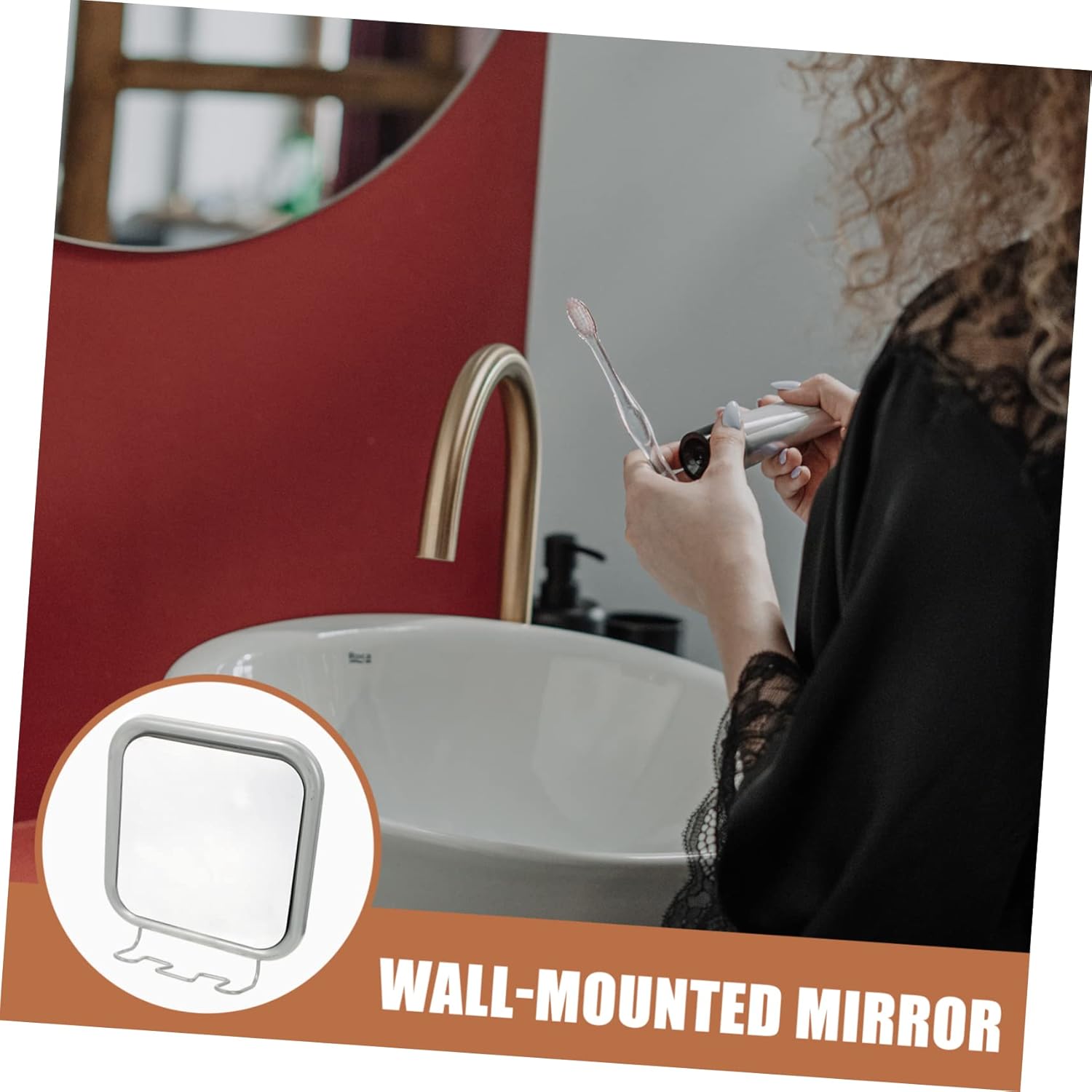 Compact and portable bathroom mirror Hook Vanity Mirror