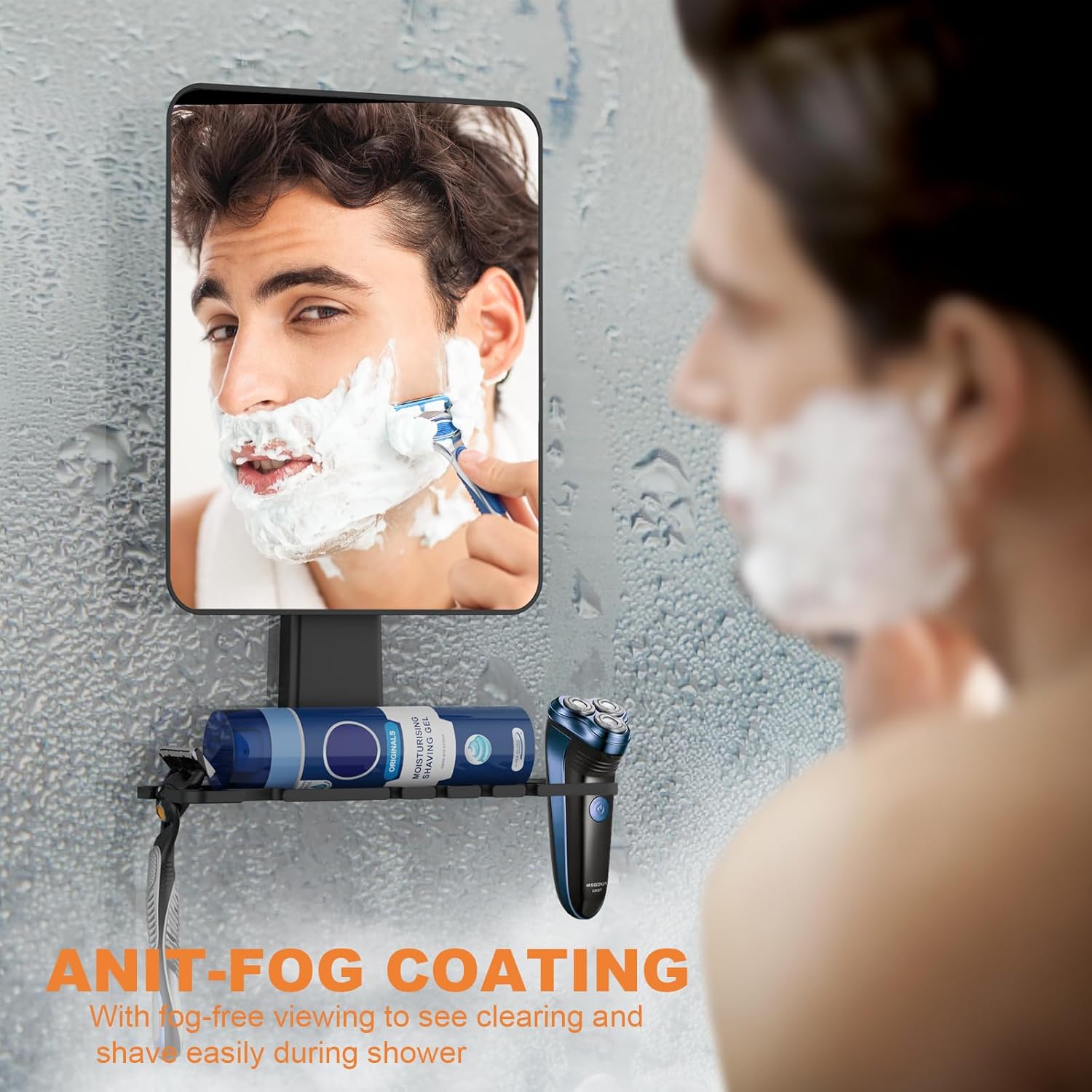 Fog-Free Shower Mirror for Shave Durable Waterproof