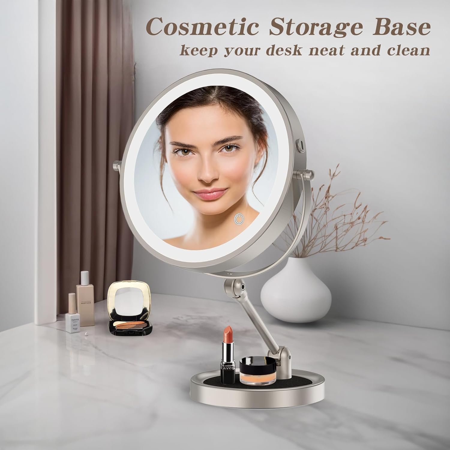 9 High-Quality Makeup Mirror with 1X10X Magnification