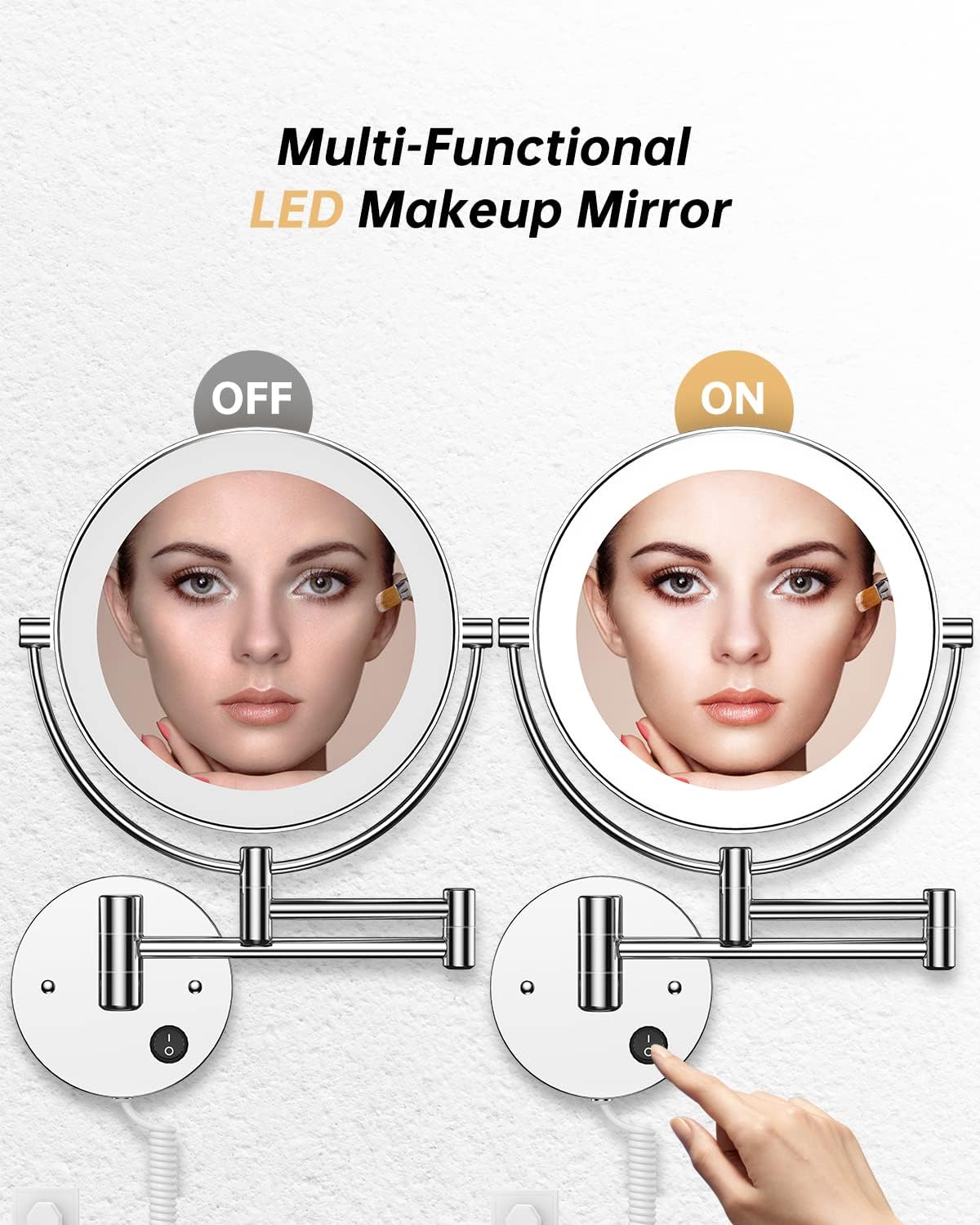 HD 10X Double-Sided Magnifying Mirror for Shaving Makeup