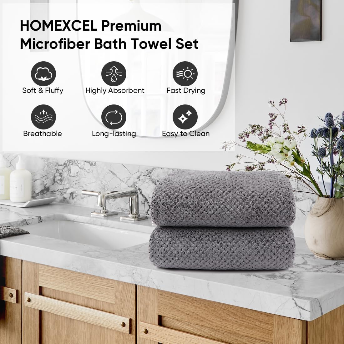 Luxury Quilted Bath Towels