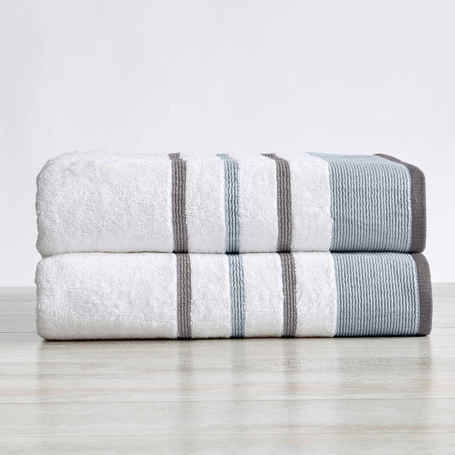 Luxurious Bath Towels Set - Combed Cotton 68x35 EucalyptusGrey