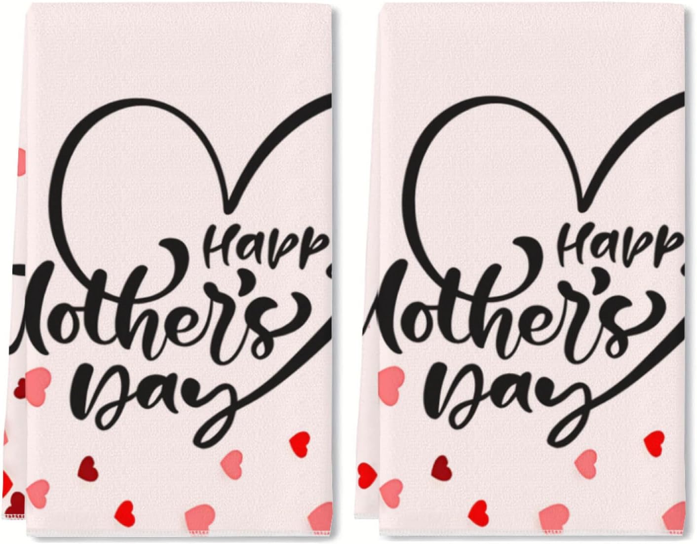 Happy Mothers Day Dish Towels Kitchen Towels 16x24 inch Set Absorbent
