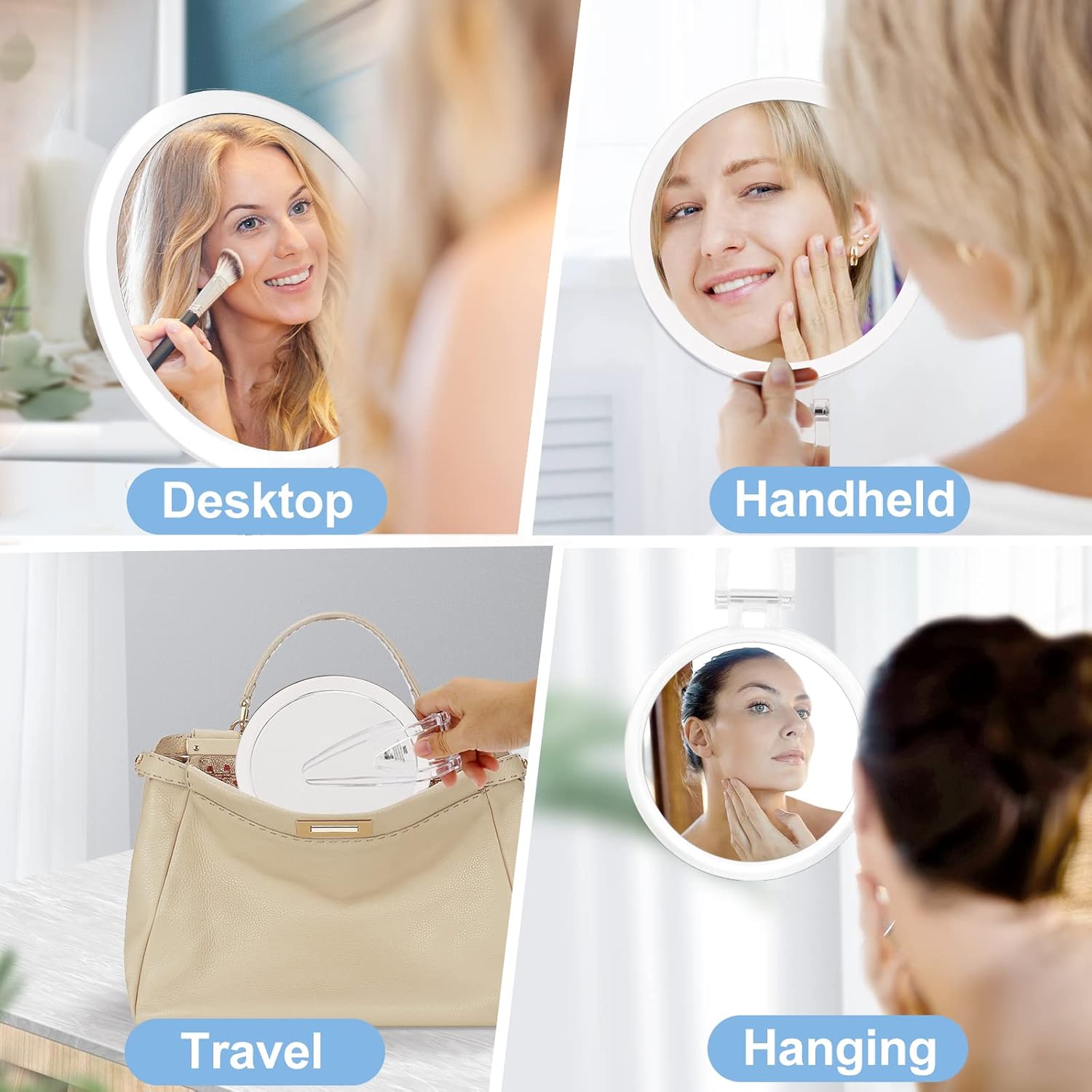 JMH 20X Double Sided Makeup Mirror Compact Portable Travel